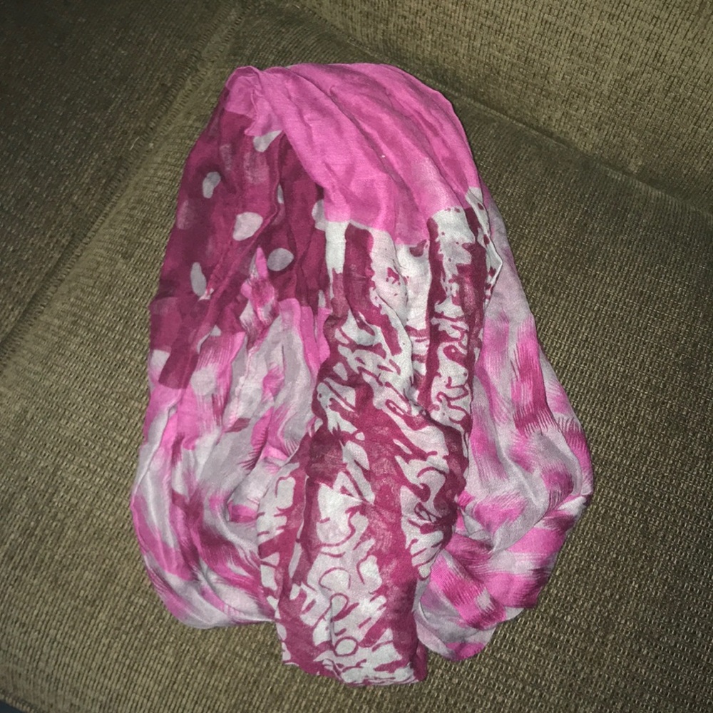 Pink infinity scarf